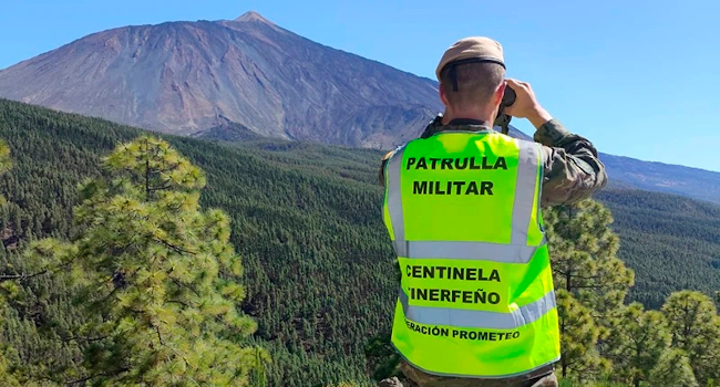 Vigilancia diaria de las Fuerzas Armadas en la operación ‘Centinela Tinerfeño’